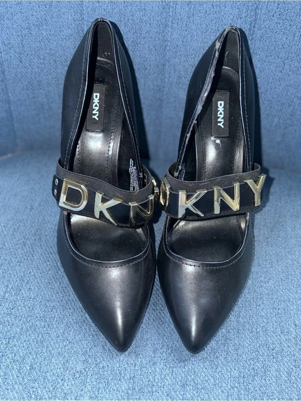 DKNY Carisa Logo-Strap Pointed Toe Pumps